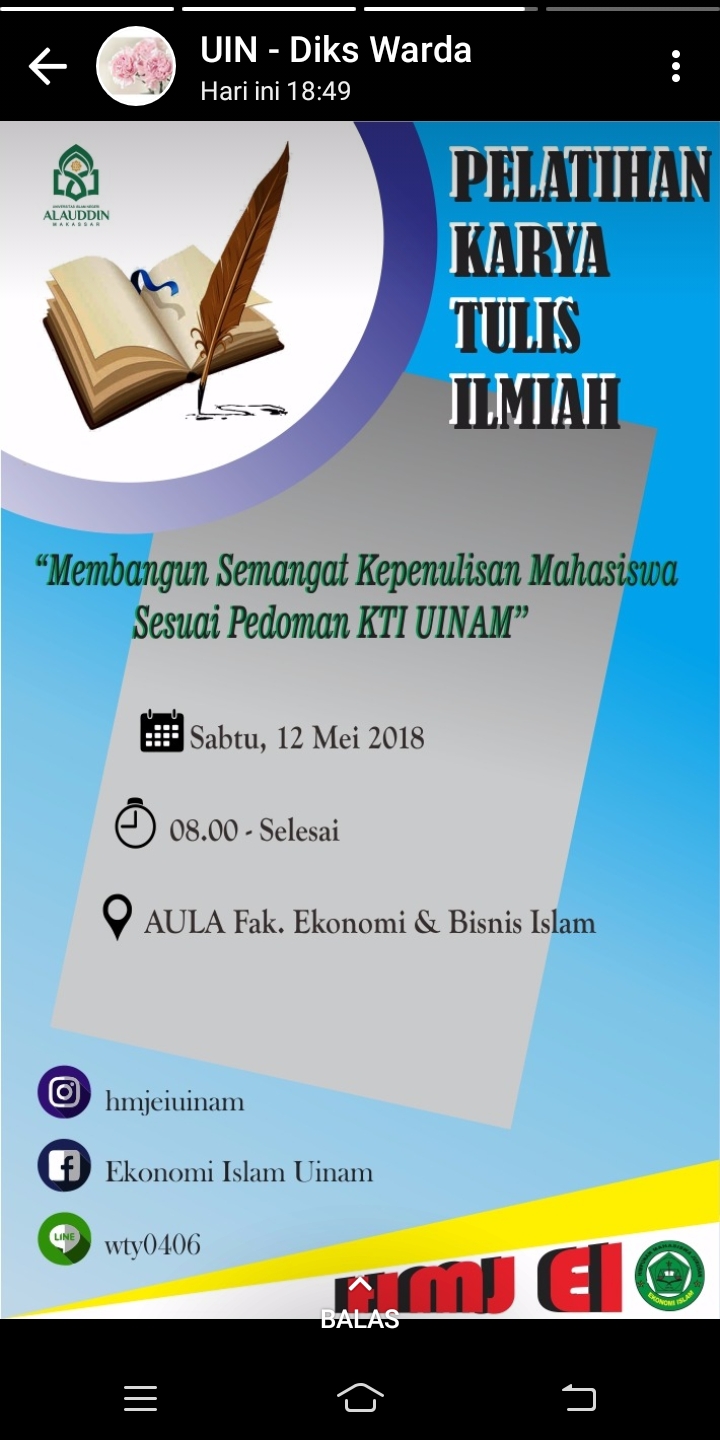 Gambar HMJ Ekis Gelar Pelatihan KTI